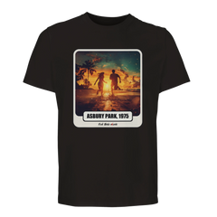 T-shirt premium Rock Art «Born to Run» (Asbury Park, 1975), colore Nero