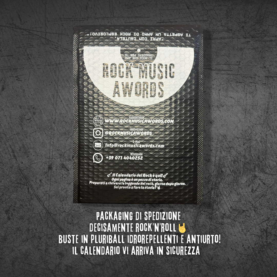 Calendario del Rock 2026 – 2^ Edizione da Collezione con QR Code - In Pre-Ordine Omaggio Calendario del Rock 2025