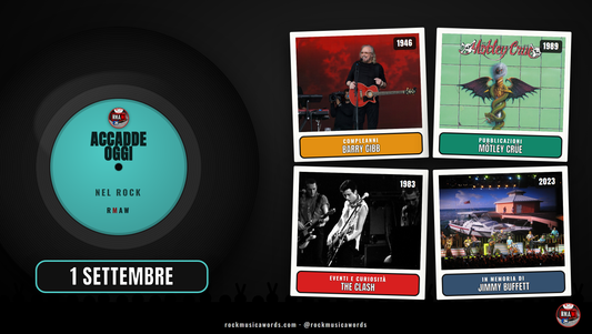 Accadde Oggi nel Rock - 1 settembre: Barry Gibb, Mötley Crüe, The Clash, Jimmy Buffett