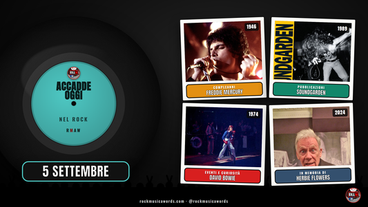 Accadde Oggi nel Rock - 5 settembre: Freddie Mercury, Soundgarden, David Bowie, Herbie Flowers