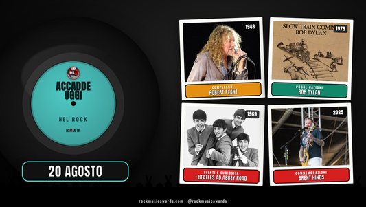 Accadde Oggi nel Rock, 20 agosto: Robert Plant, Bob Dylan, i Beatles ad Abbey Road, Brent Hinds