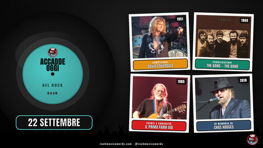 Accadde Oggi nel Rock 22 settembre: David Coverdale, The Band, il primo Farm Aid, Chas Hodges