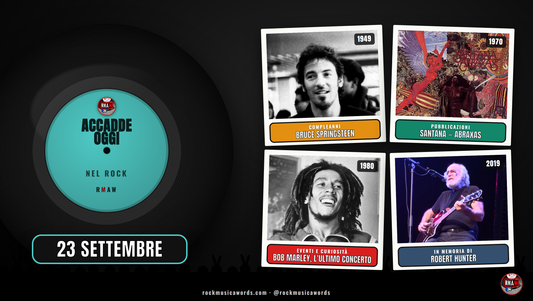 Accadde Oggi nel Rock 23 settembre: Bruce Springsteen, Santana Abraxas, l'ultimo concerto di Bob Marley, Robert Hunter