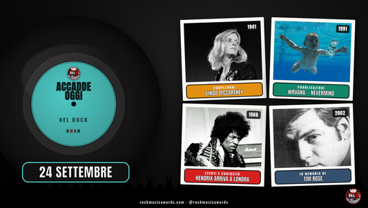 Accadde Oggi nel Rock 24 settembre: Linda McCartney, Nirvana Nevermind, Jimi Hendrix arriva a Londra, Tim Rose
