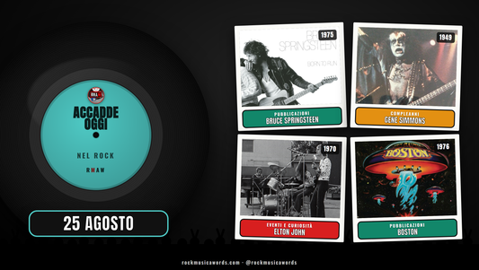 Accadde Oggi nel Rock, 25 agosto: Born to Run di Bruce Springsteen, Gene Simmons, Elton John al Troubadour e il debutto dei Boston