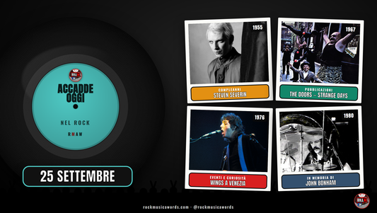 Accadde Oggi nel Rock 25 settembre: Steven Severin, The Doors Strange Days, Wings a Venezia, John Bonham
