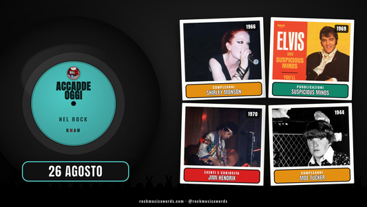 Accadde Oggi nel Rock, 26 agosto: Shirley Manson, Elvis Presley, Jimi Hendrix, Moe Tucker