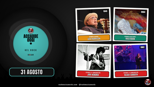 Accadde Oggi nel Rock, 31 agosto: Van Morrison, Mastodon, Jimi Hendrix, Black Sabbath