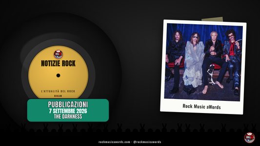 Copertina RMAW Notizie Rock: The Darkness, 7 settembre 2026