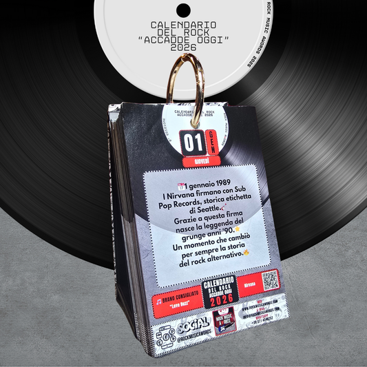 Calendario del Rock 2026 – 2^ Edizione da Collezione con QR Code - In Pre-Ordine Omaggio Calendario del Rock 2025