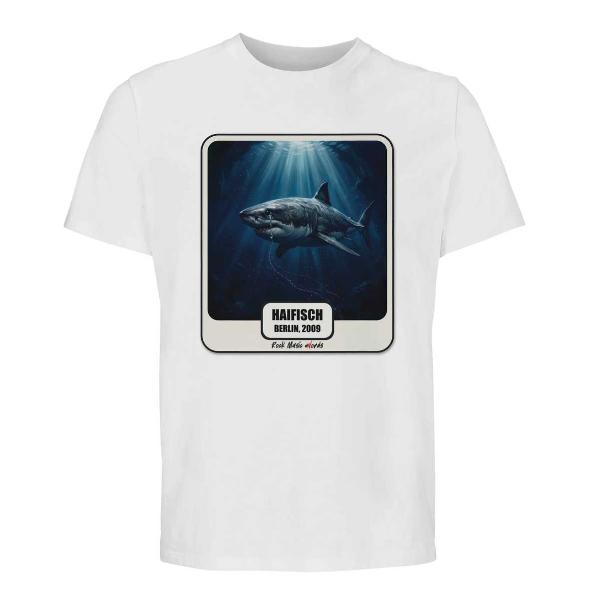 T-shirt premium Rock Art «Haifisch» (Berlin, 2009), colore Bianco