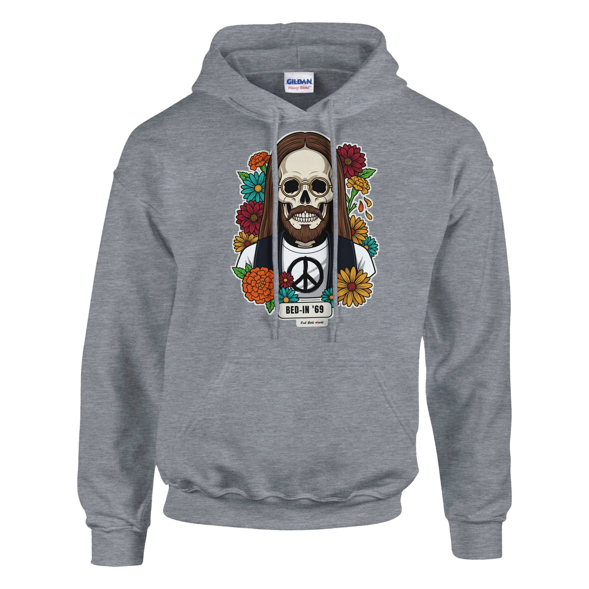 Felpa con cappuccio con la calavera Bed-In '69 – Calaveras del Rock