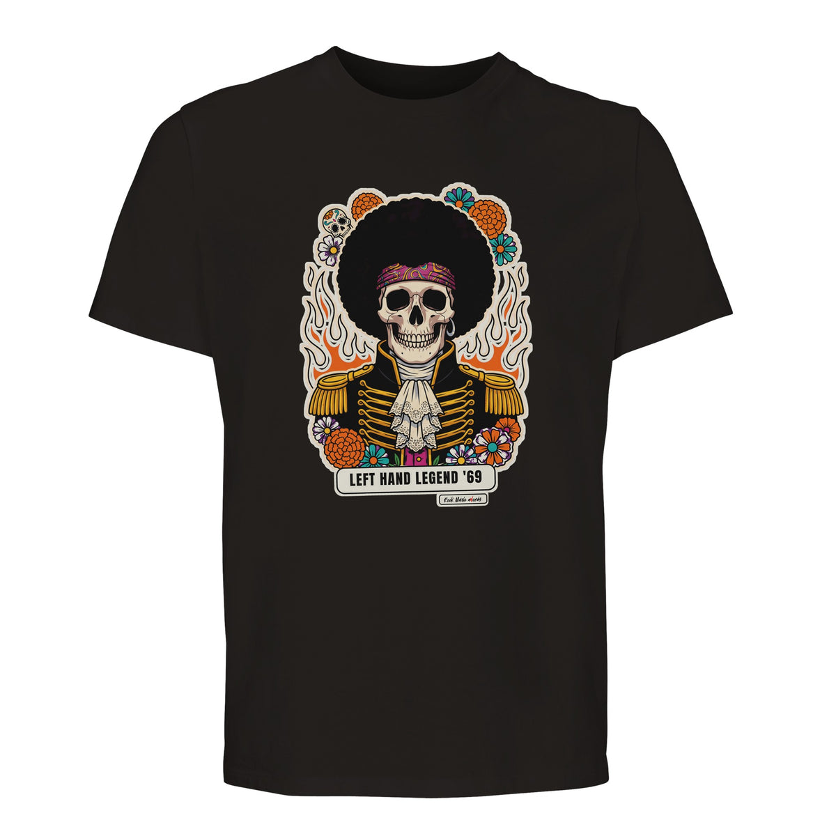 T-shirt Premium nera con la calavera Left Hand Legend