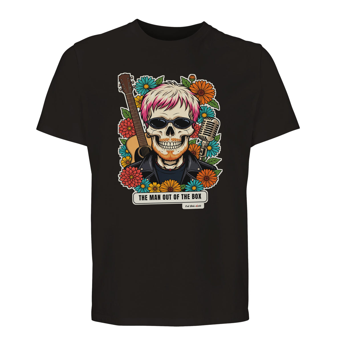 T-shirt Premium nera con la calavera The Man Out of the Box