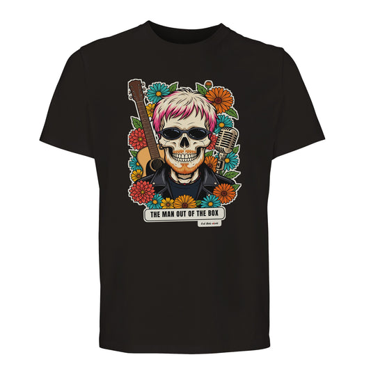 T-shirt Premium nera con la calavera The Man Out of the Box