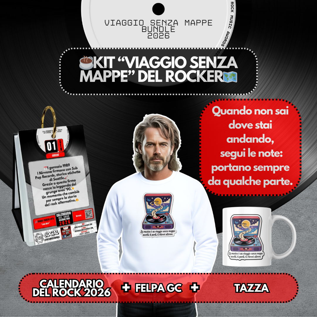 Kit Viaggio Senza Mappe – Felpa Girocollo + Tazza [IT]