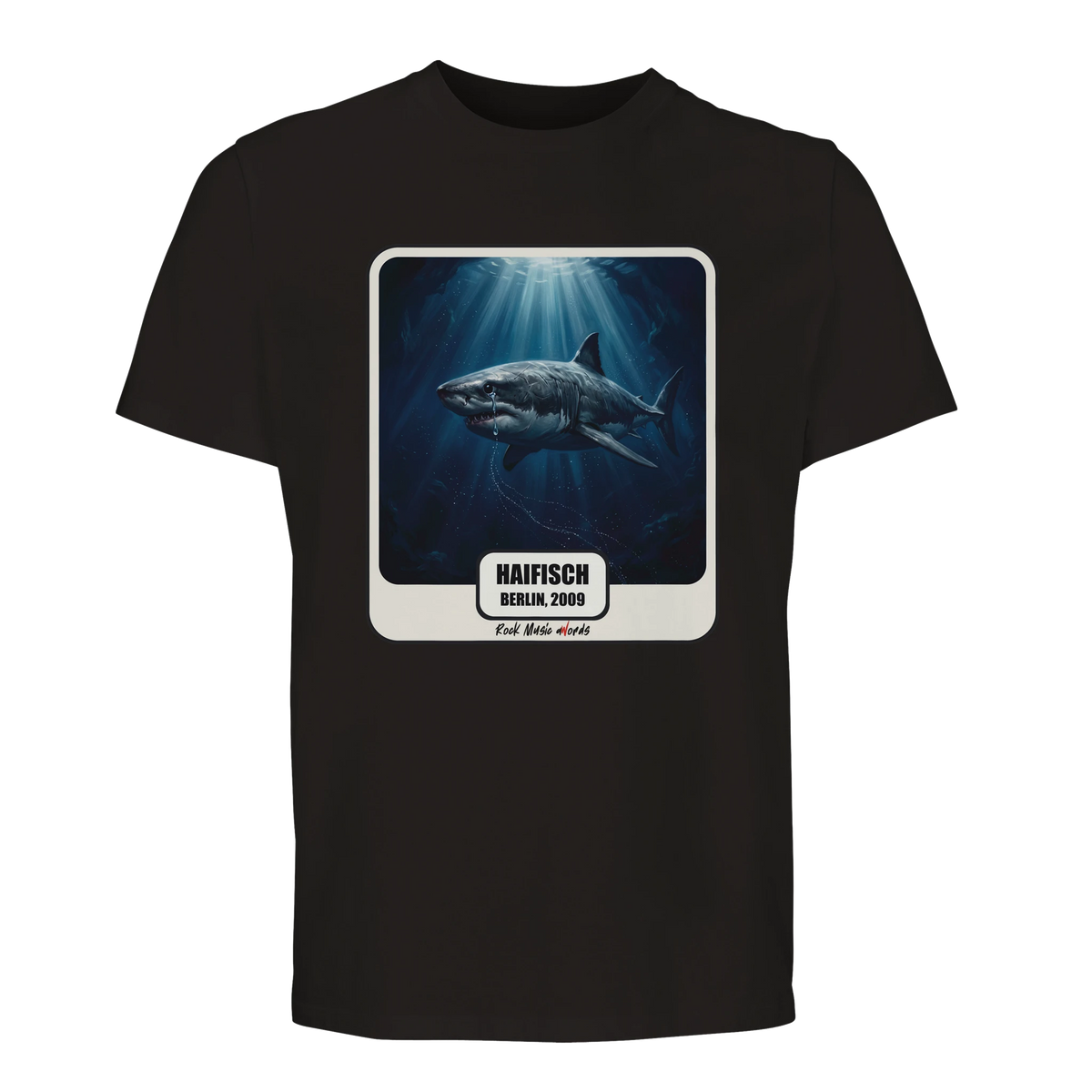 T-shirt premium Rock Art «Haifisch» (Berlin, 2009), colore Nero