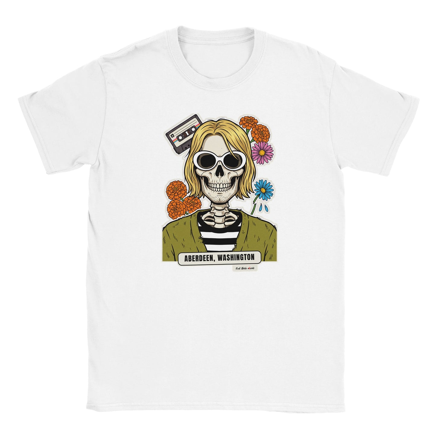 T-shirt bianca con la calavera Aberdeen