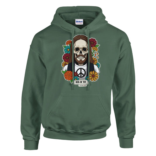 Felpa con cappuccio con la calavera Bed-In '69 – Calaveras del Rock