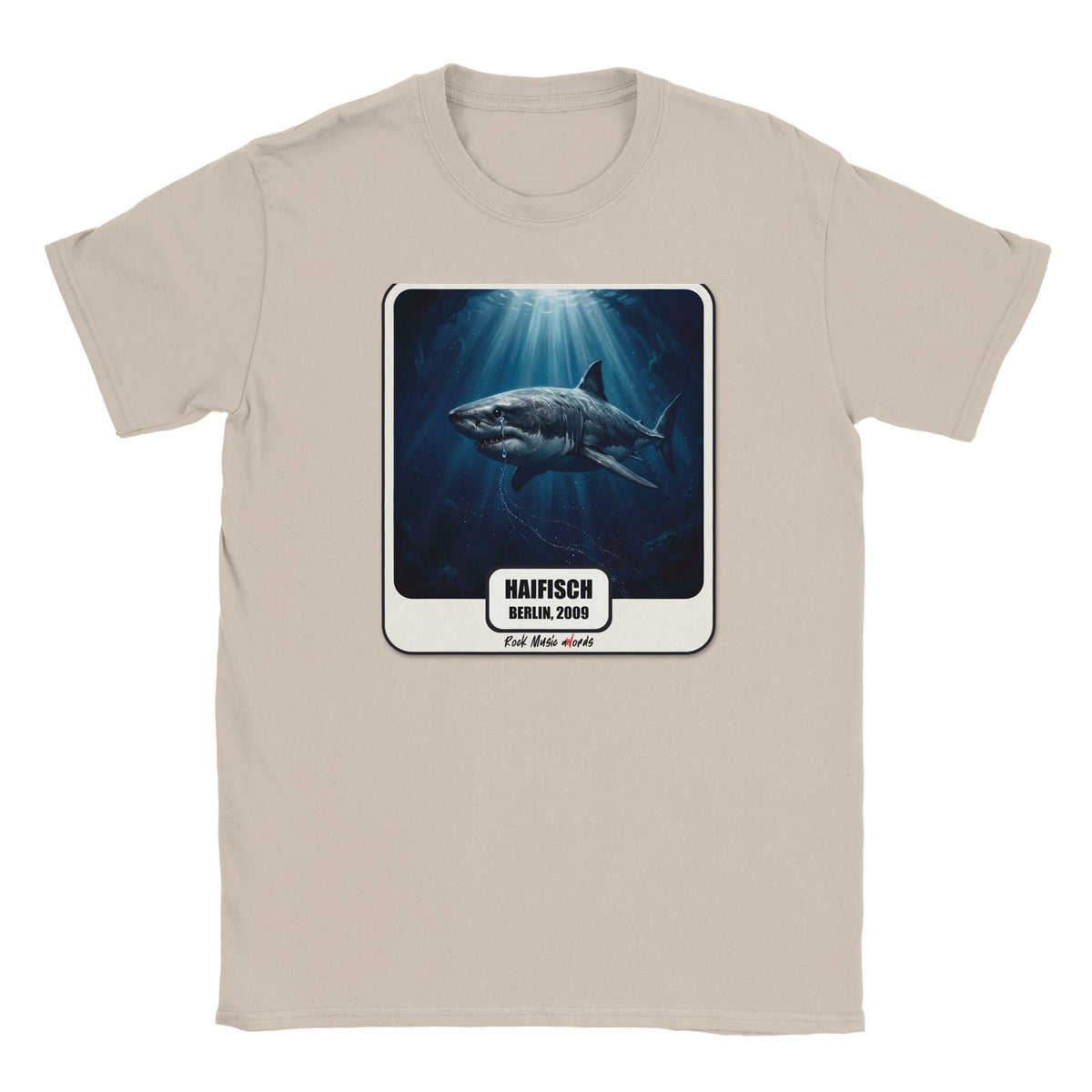 T-shirt Rock Art «Haifisch» (Berlin, 2009), colore Sabbia