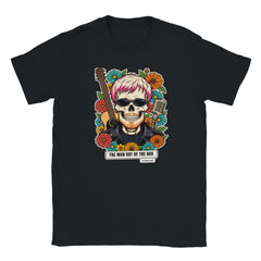 T-shirt nera con la calavera The Man Out of the Box