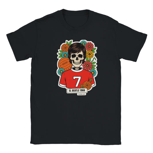 T-shirt nera con la calavera El Beatle 1966