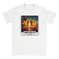 T-shirt Rock Art «Born to Run» (Asbury Park, 1975), colore Bianco