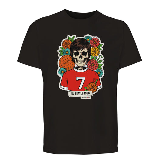 T-shirt Premium nera con la calavera El Beatle 1966
