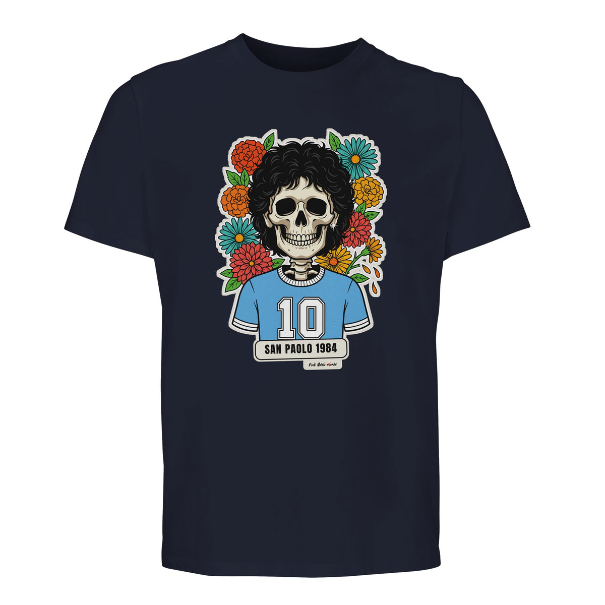T-shirt Premium blu navy con la calavera San Paolo 1984