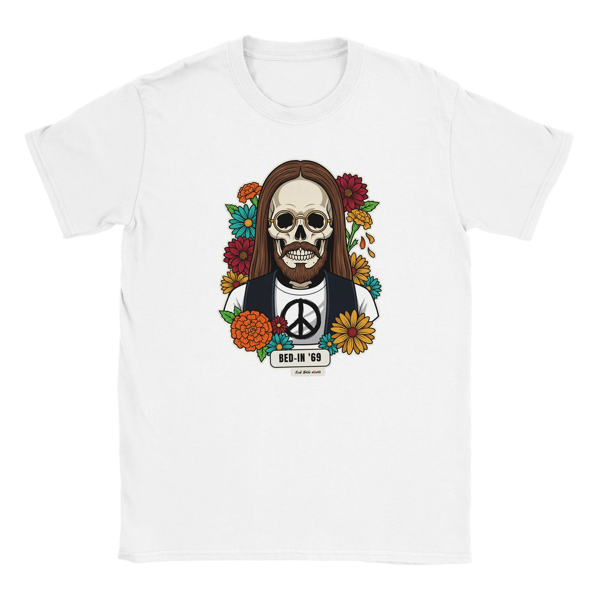 T-shirt bianca con la calavera Bed-In '69