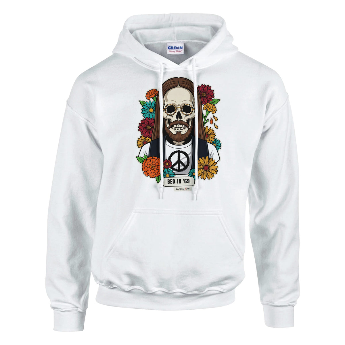 Felpa con cappuccio con la calavera Bed-In '69 – Calaveras del Rock