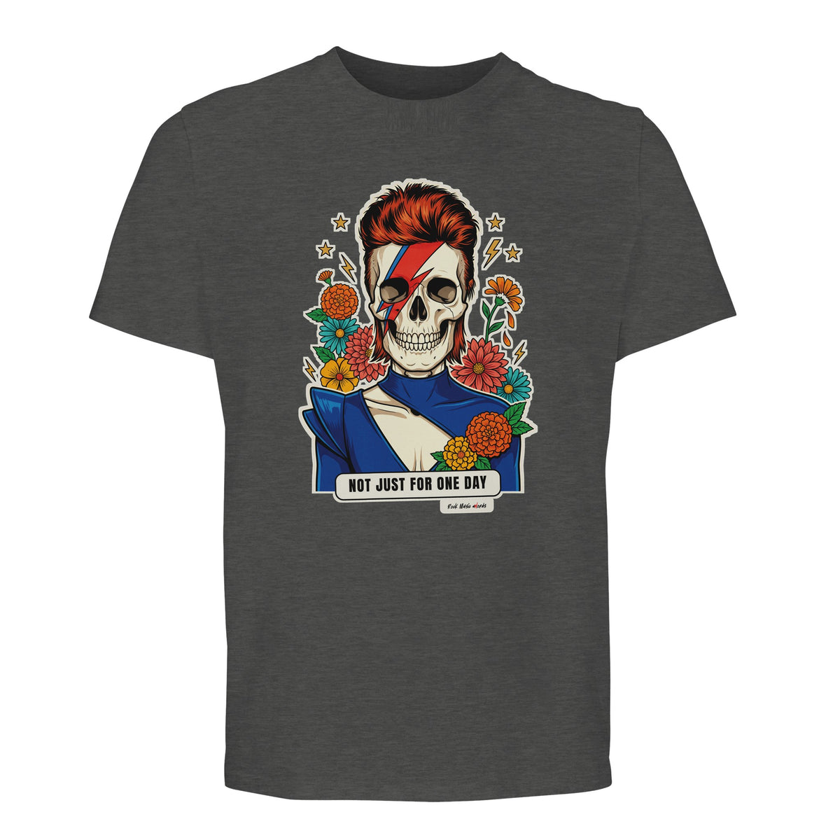 T-shirt Premium grigio melange con la calavera Not Just For One Day