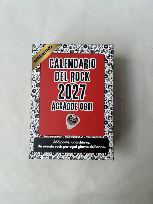 Confezione del Calendario del Rock 2027, fronte verticale