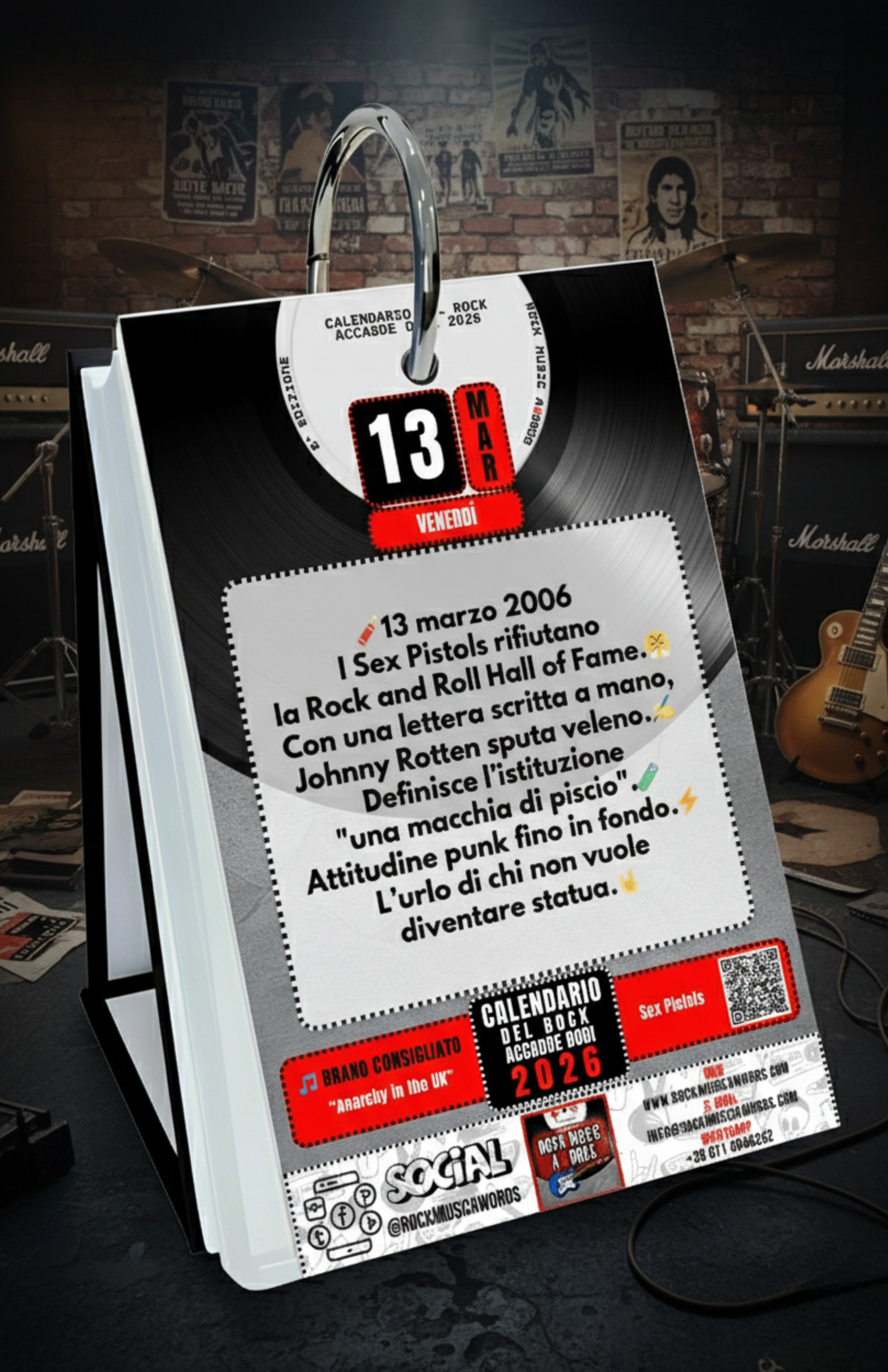 Calendario del Rock 2026 – 2^Edizione da Collezione con QR Code