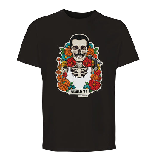 T-shirt Premium nera con la calavera Wembley '85