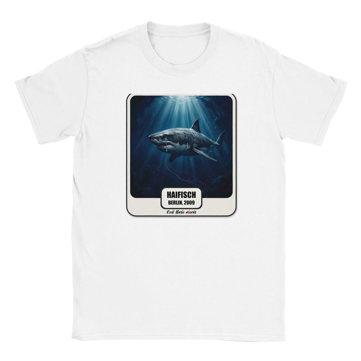 T-shirt Rock Art «Haifisch» (Berlin, 2009), colore Bianco
