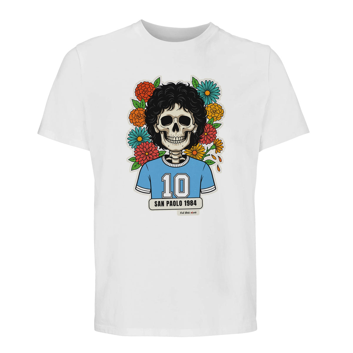 T-shirt Premium bianca con la calavera San Paolo 1984