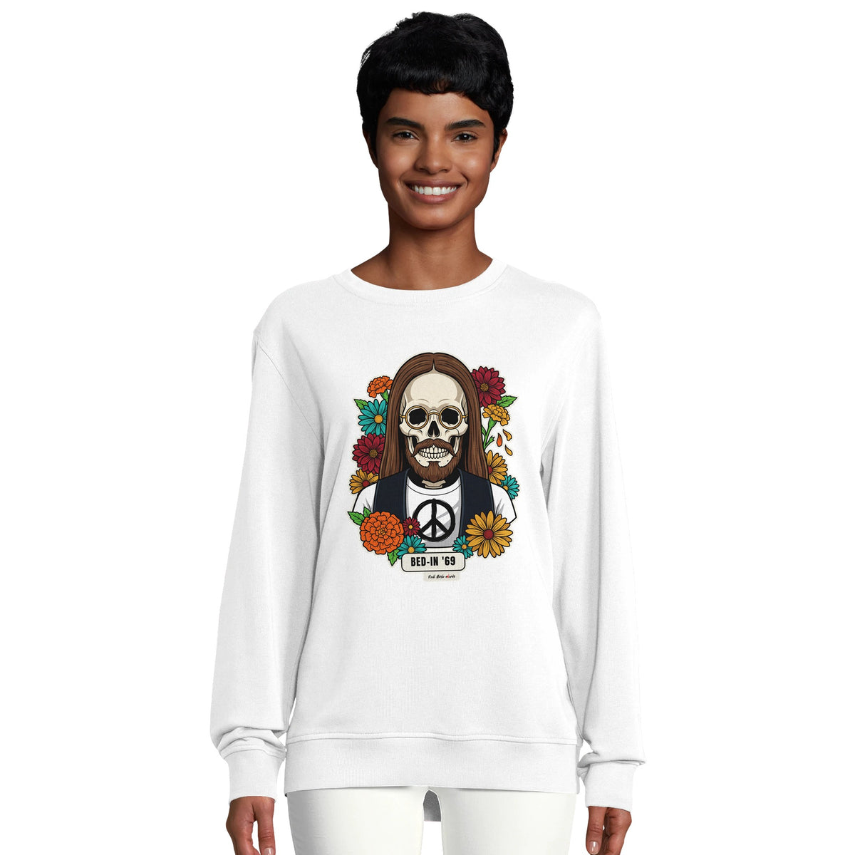 Felpa biologica con la calavera Bed-In '69 – Calaveras del Rock