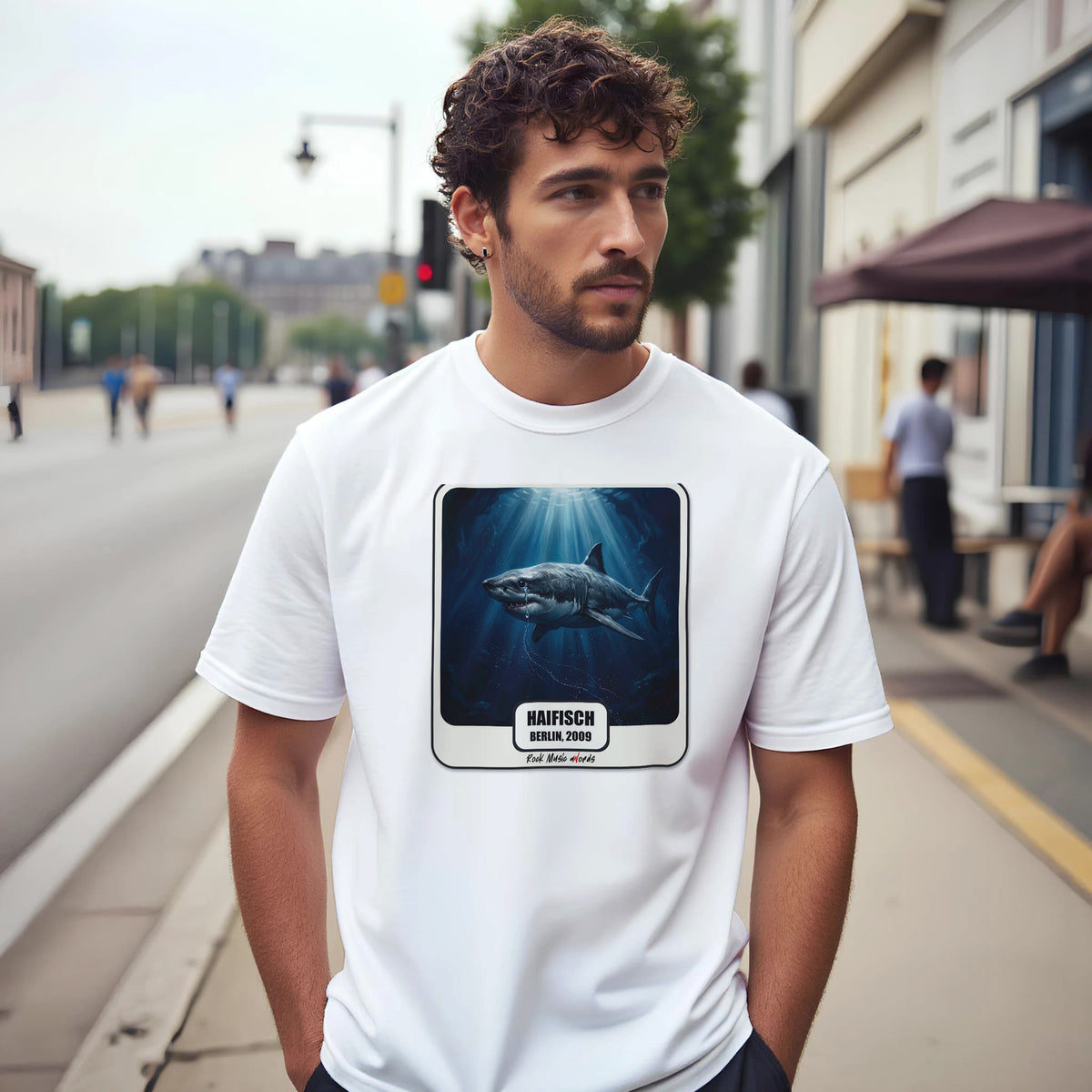 T-shirt Rock Art «Haifisch» (Berlin, 2009), foto d'ambiente