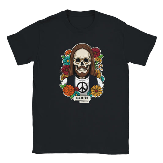 T-shirt nera con la calavera Bed-In '69