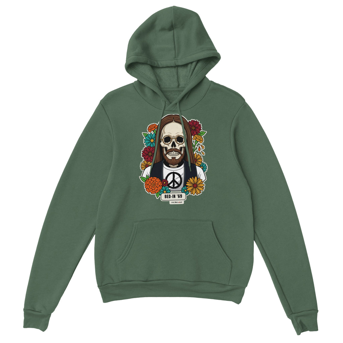Felpa con cappuccio con la calavera Bed-In '69 – Calaveras del Rock