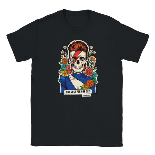 T-shirt nera con la calavera Not Just For One Day