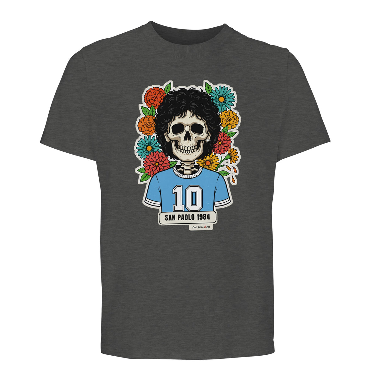T-shirt Premium grigio melange con la calavera San Paolo 1984