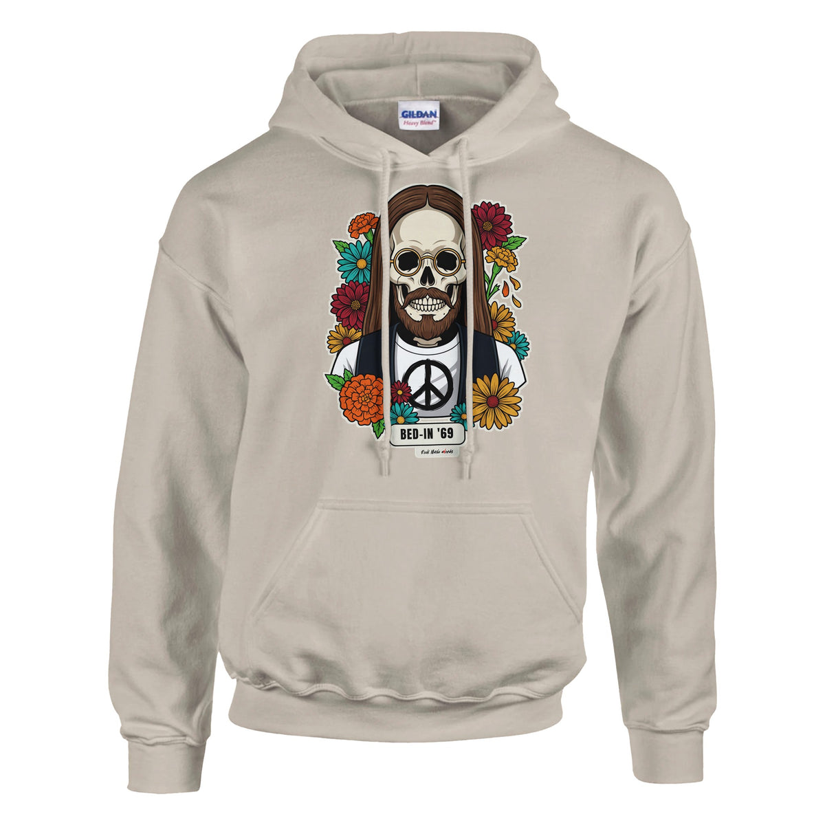 Felpa con cappuccio con la calavera Bed-In '69 – Calaveras del Rock