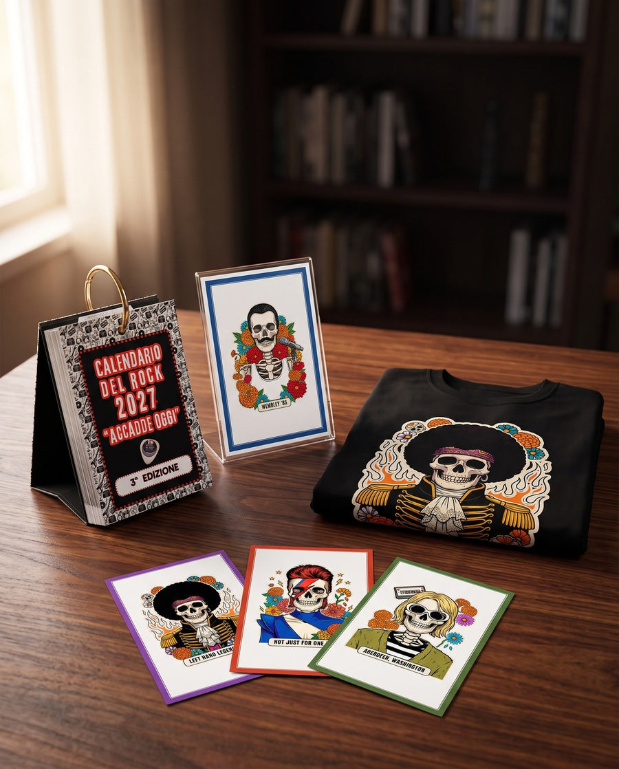 Calendario del Rock 2027 + 4 Calaveras + portafoto + T-Shirt Premium | Prevendita