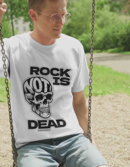 “Rock is Not Dead” T-Shirt – Skull Rock Design | Gildan 5000