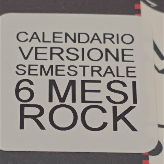 Calendario del Rock 2025 "Accadde Oggi" Edizione Semestrale |  6 mesi di Rock'n'Roll