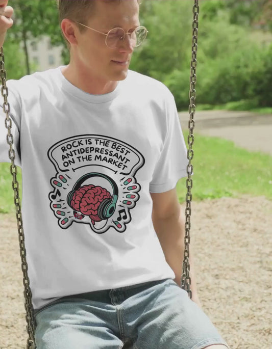 💊Classic Unisex T-Shirt | Rock Antidepressant Slogan