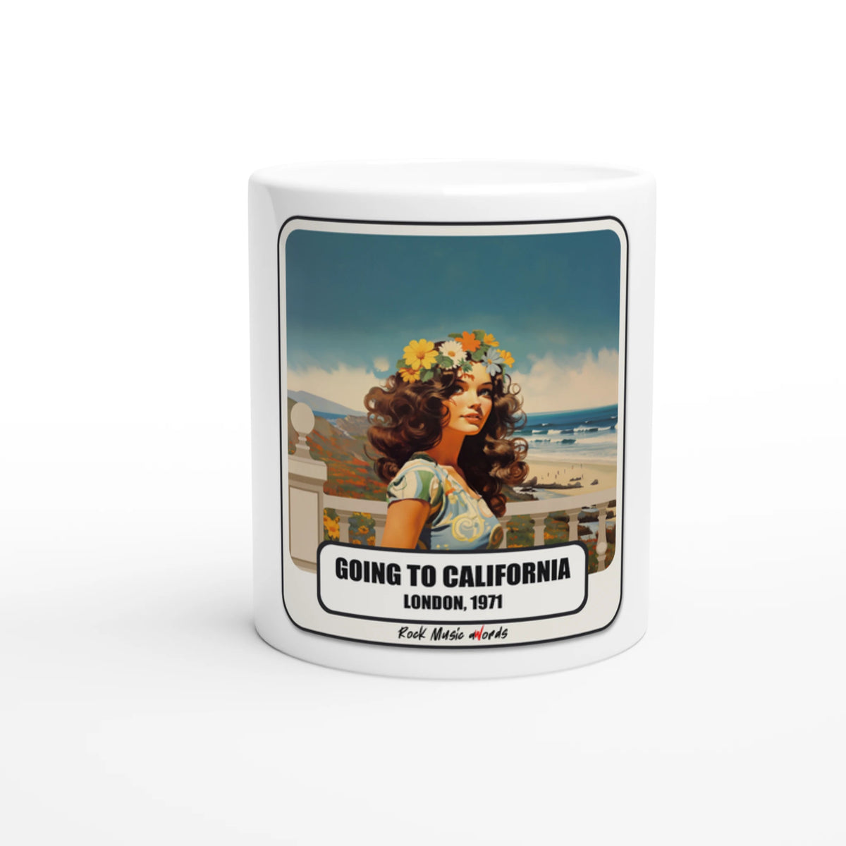 Tazza  con la stampa Rock Art «Going to California»