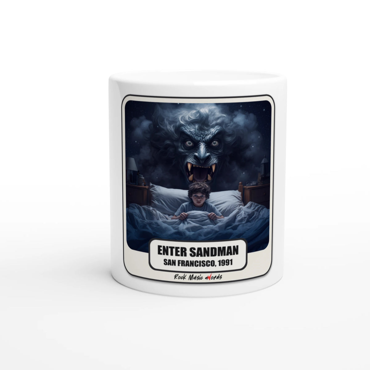 Tazza  con la stampa Rock Art «Enter Sandman»